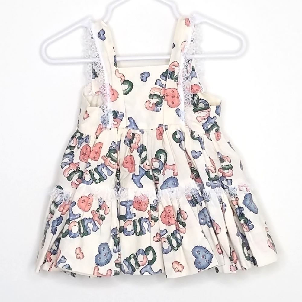 Handmade I Love Country Lace Apron 6-12m
